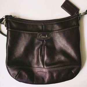 Coach • Plum Leather Crossbody Bag